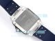 Swiss clone THB Cartier Santos Automatic Blue Dial Rubber Strap Watch (4)_th.jpg